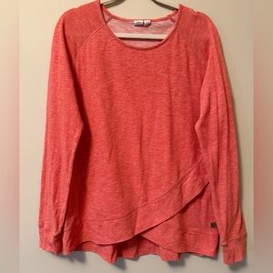 Tentree Coral faux-wrap Long Sleeve crewneck sweatshirt